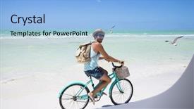  Presentation with smart phone apps - Theme featuring phone on holidays in mexico background and a light blue colored foreground