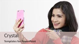  Presentation with ethnic malaysia - Audience pleasing presentation theme consisting of phone on the white background backdrop and a soft green colored foreground