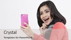  Presentation with smart phone apps - Audience pleasing presentation theme consisting of phone on the white background backdrop and a lemonade colored foreground