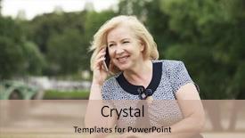  Presentation with phone - Presentation theme enhanced with phone portrait of lovely middle background and a coral colored foreground