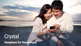  Presentation with text message - Audience pleasing slides consisting of phone reading text message backdrop and a ocean colored foreground