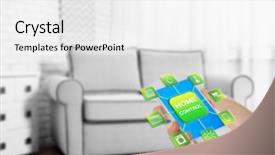  Presentation with smart home - Cool new presentation theme with phone smart home control backdrop and a white colored foreground