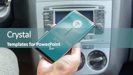  Presentation with car audio - Cool new PPT layouts with car audio system using wireless backdrop and a teal colored foreground