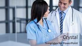  Presentation with medical - Amazing PPT layouts having phone together in the hospital backdrop and a light blue colored foreground