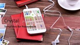  Presentation with gps - Beautiful PPT layouts featuring phone with map gps navigation backdrop and a red colored foreground