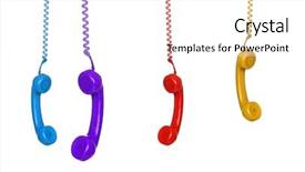  Presentation with hanging rope pictures white - Slide set consisting of phones hanging isolated on white background and a white colored foreground