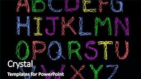  Presentation with alphabet - Slides having phonics - handwritten letters of the alphabet background and a black colored foreground