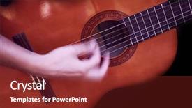  Presentation with guitar - Slides consisting of sonic - human man hand playing fast background and a tawny brown colored foreground