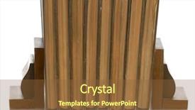  Presentation with reflection - Slides consisting of held up with wooden bookends background and a tawny brown colored foreground