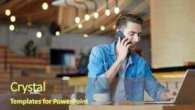  Presentation with employers - Theme having phoning to make appointment background and a tawny brown colored foreground