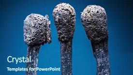  Presentation with burnt - PPT layouts having phosphor - burnt out safety matches blue background and a ocean colored foreground