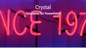  Presentation with neon - Presentation theme having phosphor - neon sign series since 1974 background and a violet colored foreground