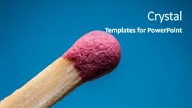  Presentation with blue and red - Amazing slide deck having phosphor - safety match with red head backdrop and a  colored foreground