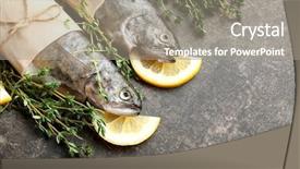  Presentation with trout fish file - Audience pleasing slide deck consisting of phosphorus - composition with fresh trout fish backdrop and a gray colored foreground