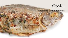  Presentation with fish - PPT layouts featuring phosphorus - delicious freshly fried fish background and a  colored foreground