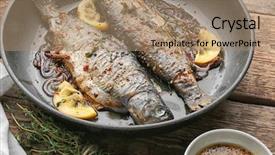  Presentation with phosphorus - Slide deck featuring phosphorus - frying pan with tasty trout background and a coral colored foreground