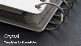  Presentation with photo album - Colorful presentation design enhanced with photo album binder backdrop and a dark gray colored foreground