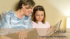  Presentation with photo album - PPT layouts enhanced with photo album petting a cat background and a coral colored foreground