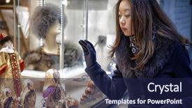  Presentation with little asian girl receiving vaccination - Presentation theme enhanced with photo asian girl near funitur background and a  colored foreground