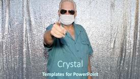  Presentation with sequin - Theme enhanced with photo-booth-a-caucasian-man background and a ocean colored foreground