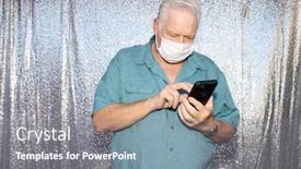 Presentation with sequin - Cool new slides with photo-booth-a-caucasian-man backdrop and a gray colored foreground