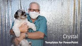  Presentation with sequin - Colorful slide deck enhanced with photo-booth-a-caucasian-man backdrop and a gray colored foreground