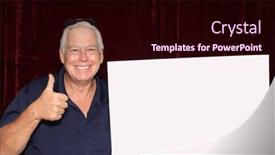  Presentation with blank - PPT layouts consisting of photo-booth-a-man-holds background and a wine colored foreground