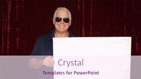  Presentation with blank - Presentation theme consisting of photo-booth-a-man-holds background and a pink colored foreground