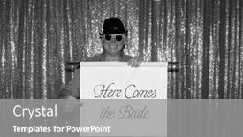  Presentation with photo - Theme consisting of photo-booth-a-man-holds background and a gray colored foreground