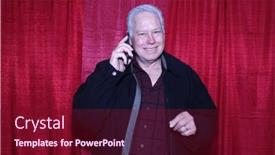  Presentation with events - Presentation theme having photo-booth-a-man-smile background and a violet colored foreground