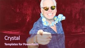  Presentation with memory book family photo album - PPT theme with booh - photo booth a man smiles background and a tawny brown colored foreground