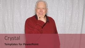  Presentation with sequin - Presentation theme enhanced with photo-booth-a-man-smiles background and a red colored foreground