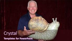  Presentation with party time - Slide set with photo-booth-a-man-smiles background and a  colored foreground