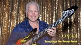  Presentation with rock star - Presentation theme with photo-booth-a-man-smiles background and a  colored foreground