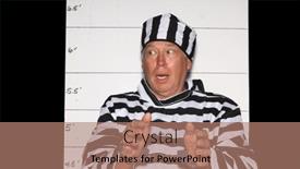  Presentation with party time - PPT theme with photo-booth-a-man-wears and a coral colored foreground