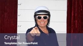  Presentation with police - Slide set featuring photo-booth-motorcycle-police-officer and a  colored foreground