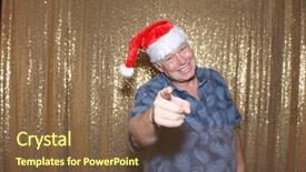  Presentation with red gold - Slide deck enhanced with photo booth with a gold background and a tawny brown colored foreground