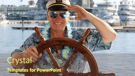  Presentation with yacht - Slide deck enhanced with photo-booth-yacht-a-man and a tawny brown colored foreground