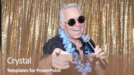  Presentation with sequin - Theme featuring photo both with a gold background and a coral colored foreground