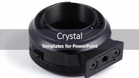  Presentation with lens - Theme consisting of photo-camera-lens-adapter background and a dark gray colored foreground
