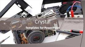  Presentation with repair - Slide set having photo camera repair background and a gray colored foreground
