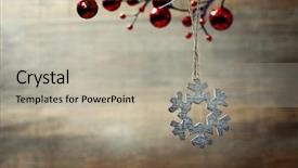  Presentation with bright - Presentation with photo card - bright christmas composition with wooden background and a light gray colored foreground