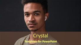  Presentation with black-man - Theme having photo-closeup-of-handsome-african background and a tawny brown colored foreground