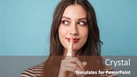  Presentation with blue eyes technology close up - Amazing theme having photo-closeup-of-pleased-nice backdrop and a tawny brown colored foreground