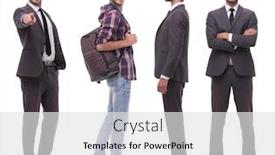  Presentation with photo collage - Audience pleasing theme consisting of photo-collage-of-a-modern backdrop and a light gray colored foreground