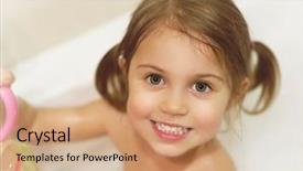  Presentation with infant toddler - Cool new presentation theme with s soap and shampoo healthcare backdrop and a coral colored foreground