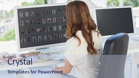  Presentation with pictures of cross - Presentation theme having photo editor working on model background and a lemonade colored foreground