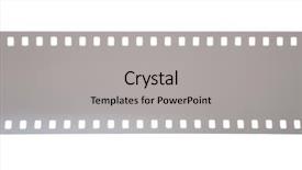  Presentation with film reel - Presentation theme featuring photo film strip background and a light gray colored foreground