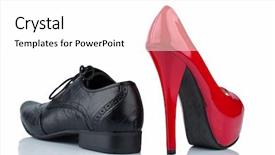  Presentation with equality - Presentation design with photo for partnership and equality background and a white colored foreground