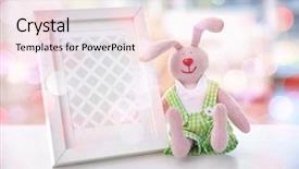  Presentation with baby celebration - Beautiful PPT layouts featuring photo frame and toy backdrop and a lemonade colored foreground